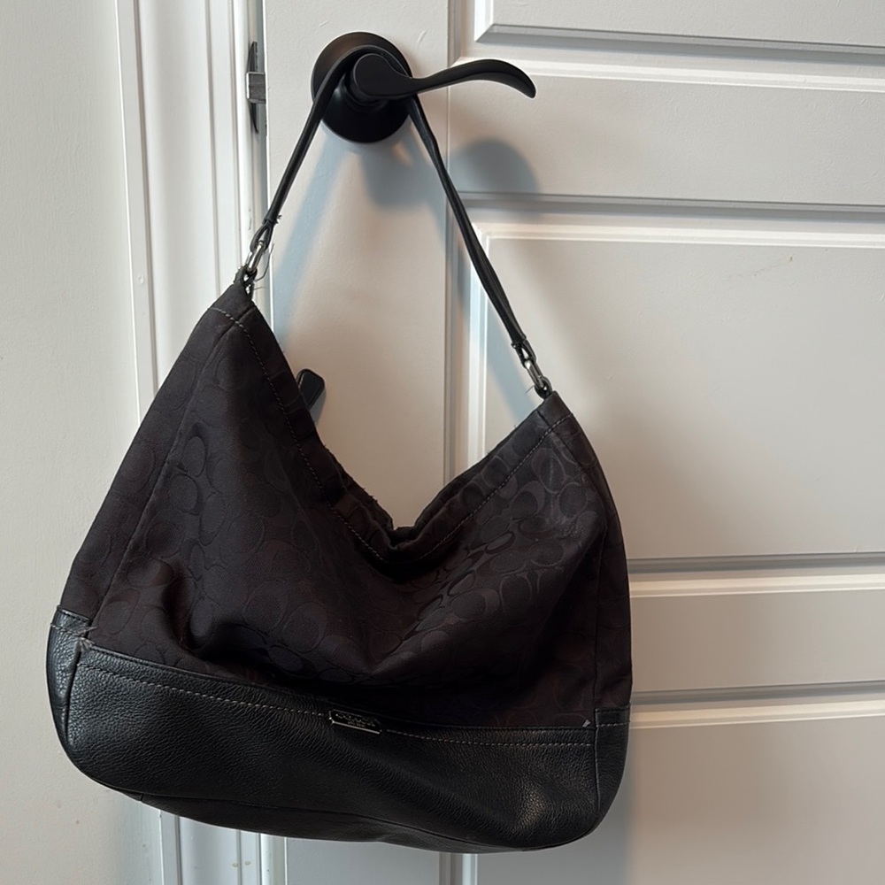 Coach Black Hobo Bag with Slouchy Design